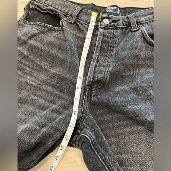 Abercrombie & Fitch Black Jean Shorts Size 32 - Picture 9 of 10